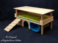 Luxus-Meerschweinchenhaus mit Kuschelrolle, Kuscheldecke,...