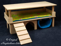 Luxus-Meerschweinchenhaus mit Kuschelrolle, Kuscheldecke,...