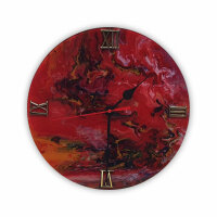 Glaswanduhr Red Mars