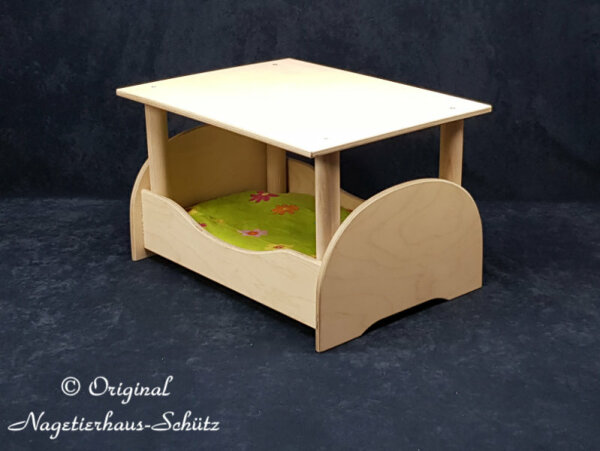 Meerschweinchen Kuschelbett mit Kuscheldecke und Überdachung